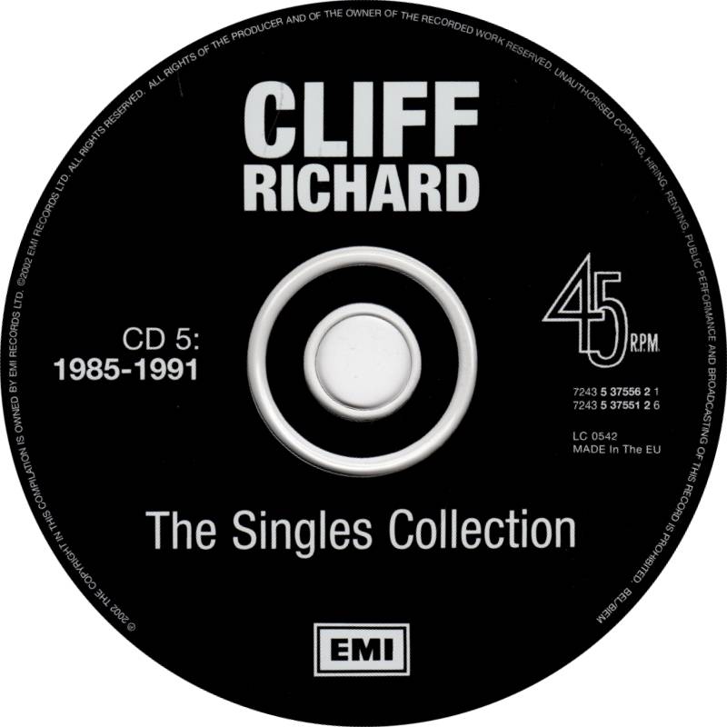 Cliff Richard The Singles Collection : CD5
